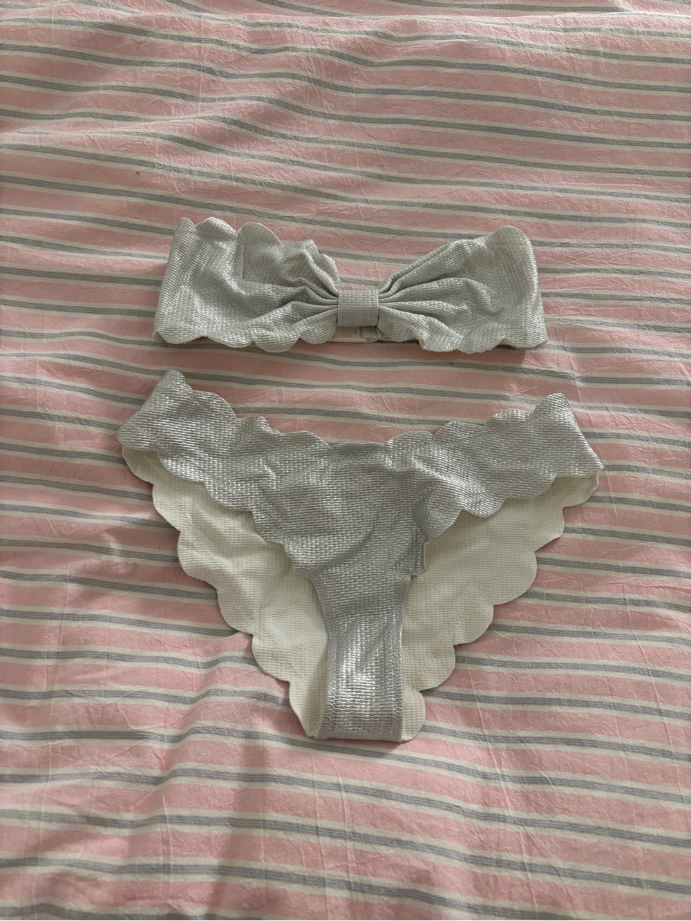 marysia ANTIBES bikini set silver small